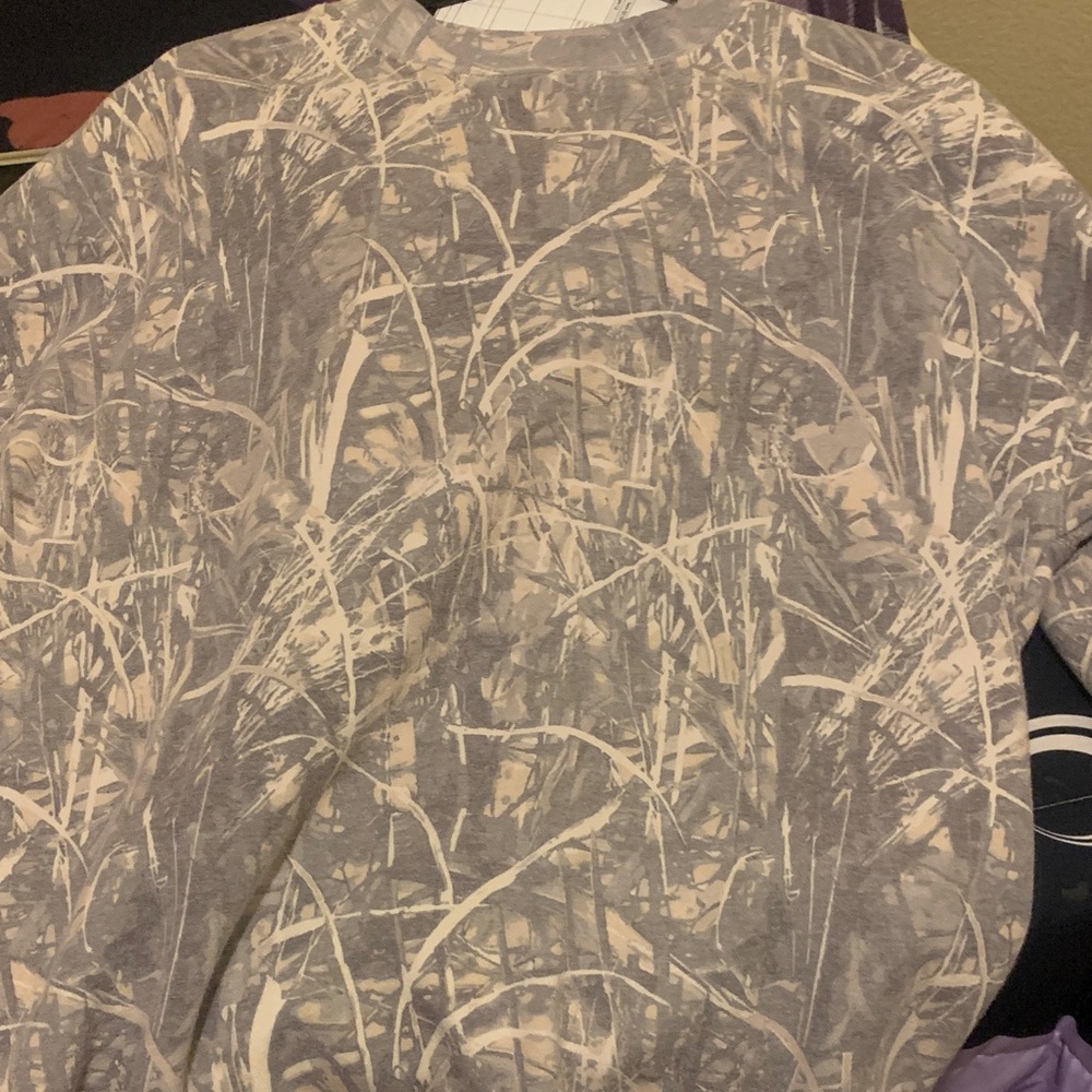 Gray and Cream Women's Crew Neck Sweater